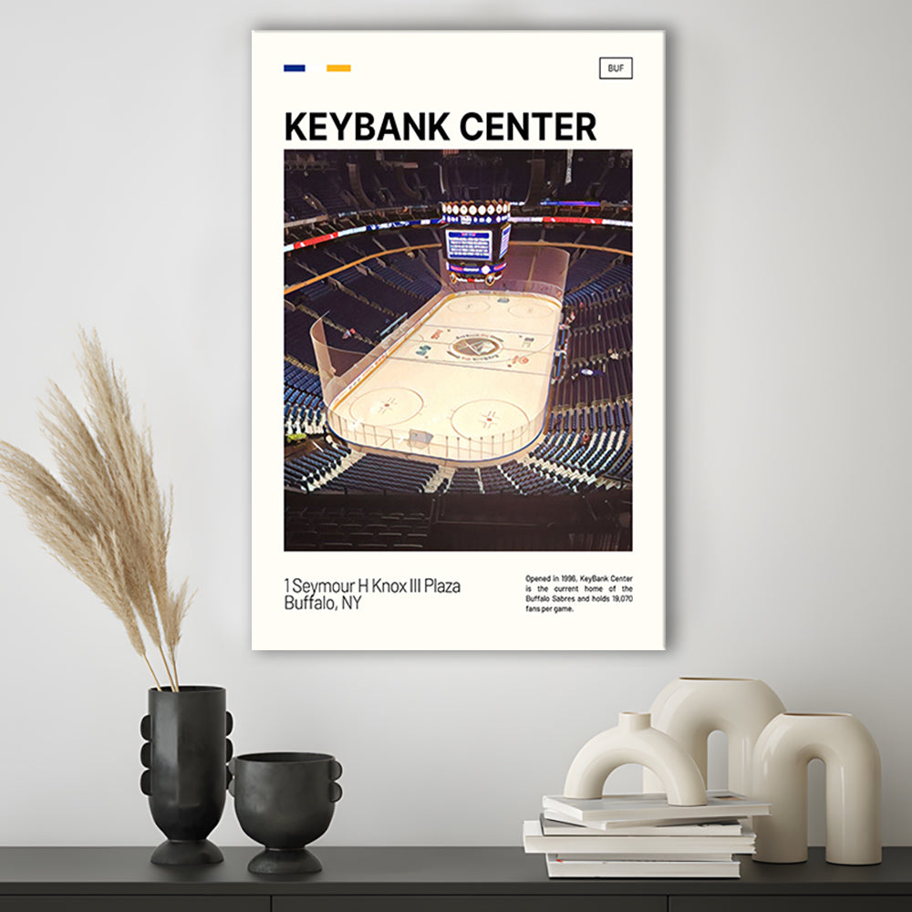 KeyBank Center Print, Buffalo Sabres Stadium Canvas Art, Fan Gifts, Sport Art, Canvas Print Wall Art