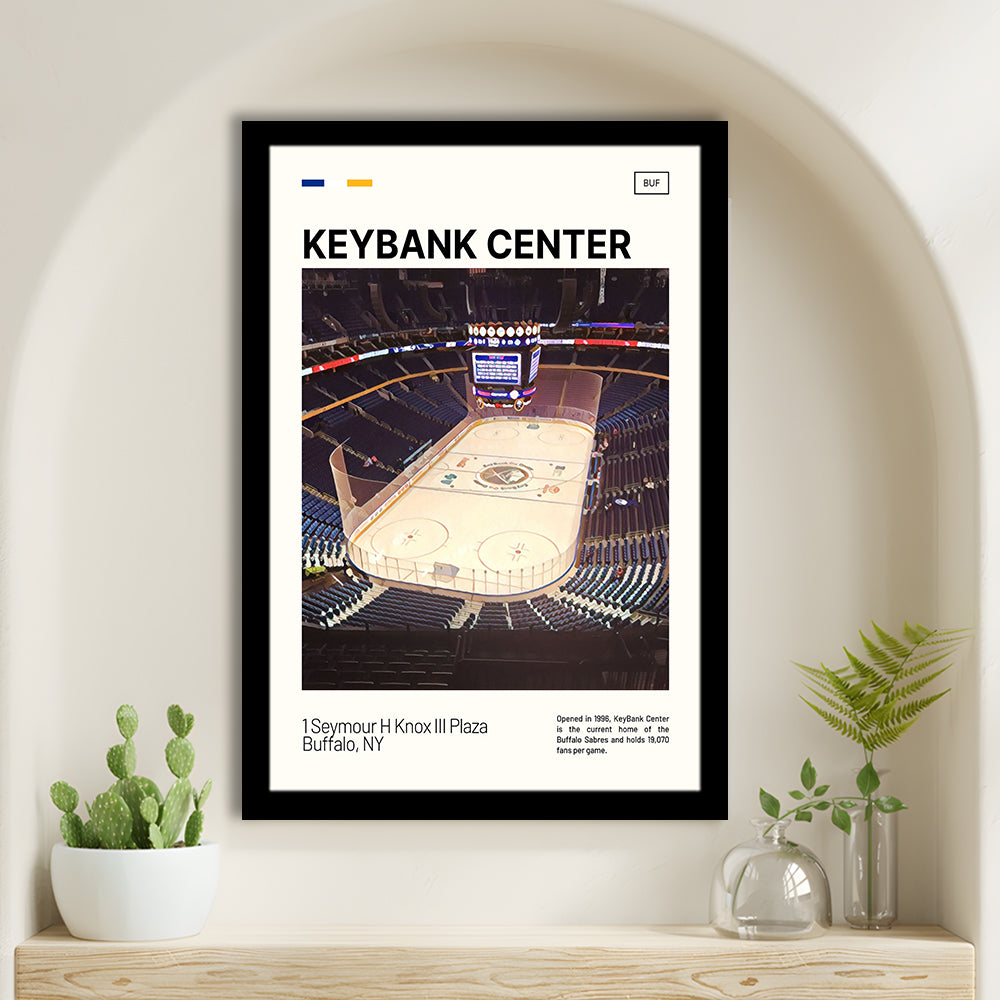 KeyBank Center Print, Buffalo Sabres Stadium Art, Gifts for him, Sport Art, Framed Art Print Wall Decor