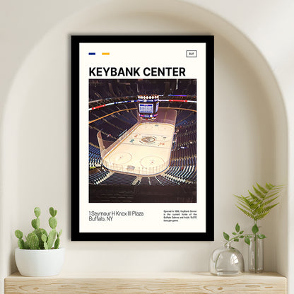 KeyBank Center Print, Buffalo Sabres Stadium Art, Gifts for him, Sport Art, Framed Art Print Wall Decor
