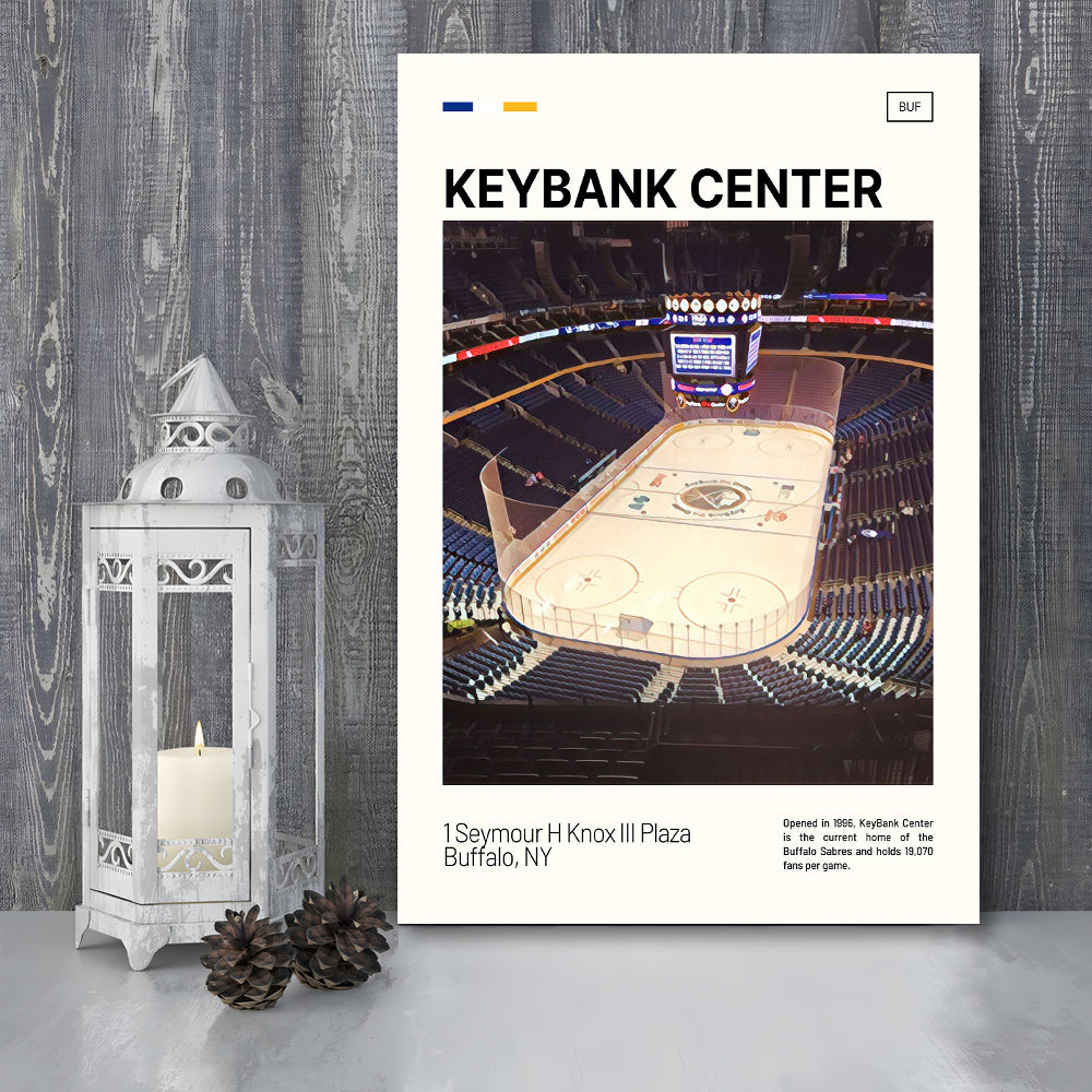 KeyBank Center Print, Buffalo Sabres Stadium Canvas Art, Fan Gifts, Sport Art, Canvas Print Wall Art