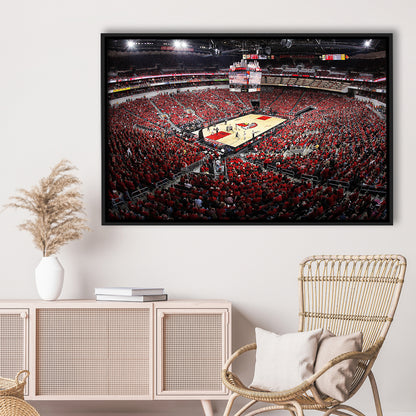 Kfc Yum Center Louisville, Stadium Canvas, Sport Art, Framed Canvas Print Wall Art, Floating Frame
