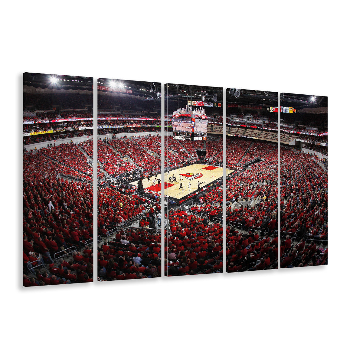 Kfc Yum Center Louisville, Stadium Canvas, Sport Art, 5 Panel B, Extra Large Canvas, Canvas Print Wall Art
