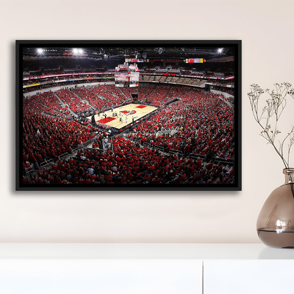 Kfc Yum Center Louisville, Stadium Canvas, Sport Art, Framed Canvas Print Wall Art, Floating Frame