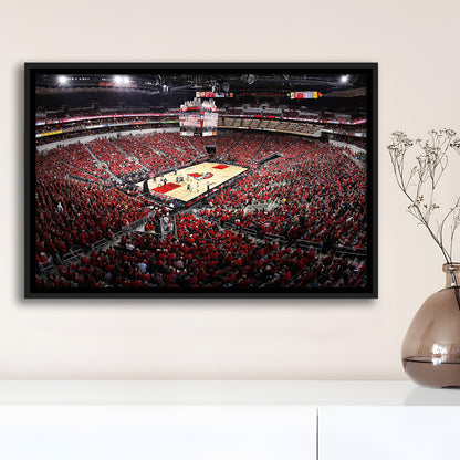 Kfc Yum Center Louisville, Stadium Canvas, Sport Art, Framed Canvas Print Wall Art, Floating Frame