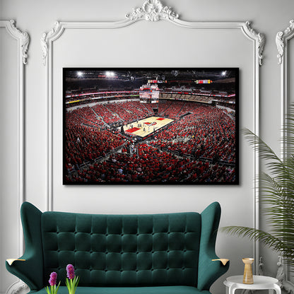 Kfc Yum Center Louisville, Stadium Canvas, Sport Art, Gift for him, Framed Art Print Wall Decor, Picture Framed