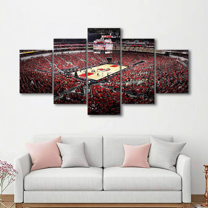 Kfc Yum Center Louisville, Stadium Canvas, Sport Art, Gift for him, 5 Panel, Large Canvas, Canvas Print Wall Art