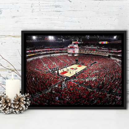 Kfc Yum Center Louisville, Stadium Canvas, Sport Art, Framed Canvas Print Wall Art, Floating Frame