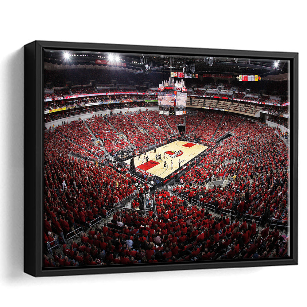 Kfc Yum Center Louisville, Stadium Canvas, Sport Art, Framed Canvas Print Wall Art, Floating Frame