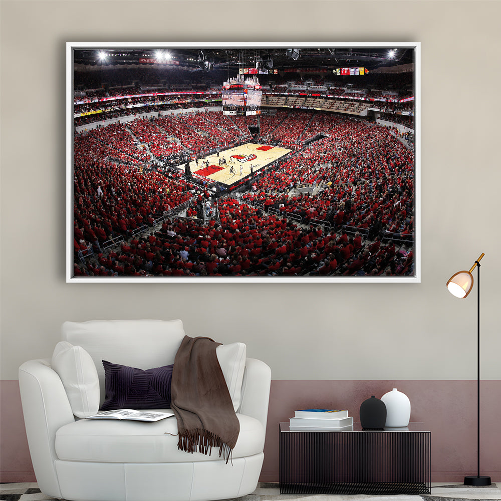 Kfc Yum Center Louisville, Stadium Canvas, Sport Art, Framed Canvas Print Wall Art, Floating Frame