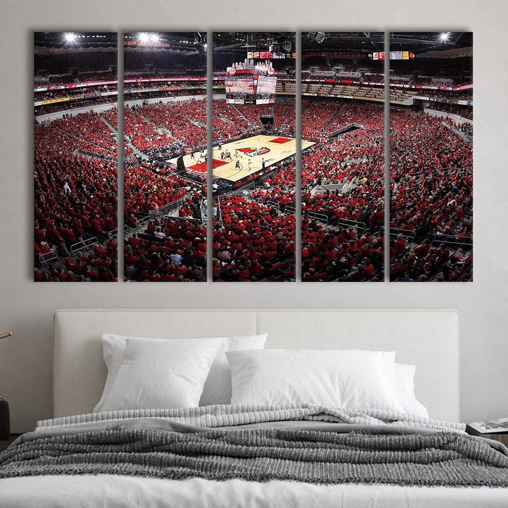 Kfc Yum Center Louisville, Stadium Canvas, Sport Art, 5 Panel B, Extra Large Canvas, Canvas Print Wall Art