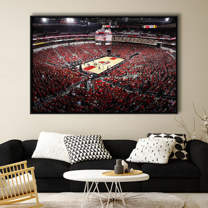 Kfc Yum Center Louisville, Stadium Canvas, Sport Art, Framed Canvas Print Wall Art, Floating Frame