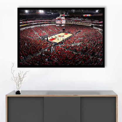 Kfc Yum Center Louisville, Stadium Canvas, Sport Art, Gift for him, Framed Art Print Wall Decor, Picture Framed