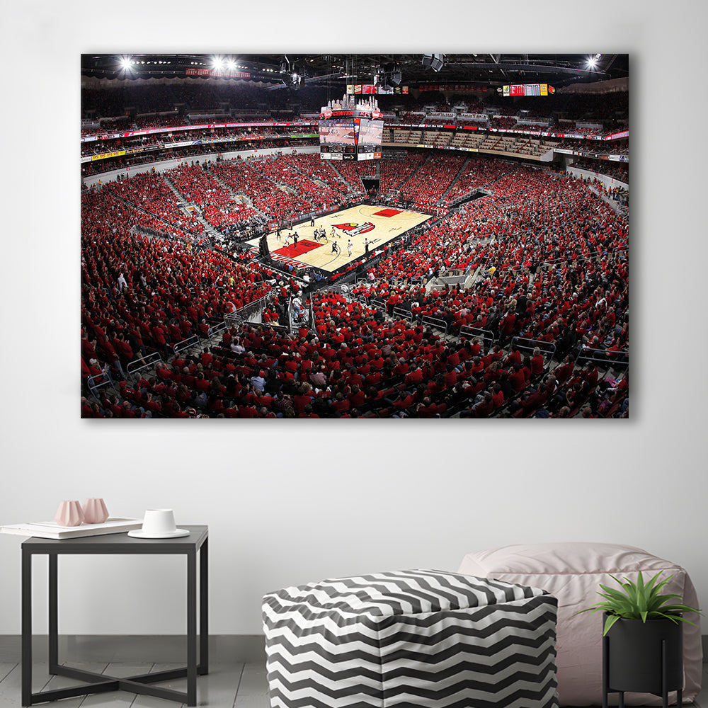 Kfc Yum Center Louisville, Stadium Canvas, Sport Art, Gift for him, Man Cave Decor, Art Print, Canvas Print Wall Art