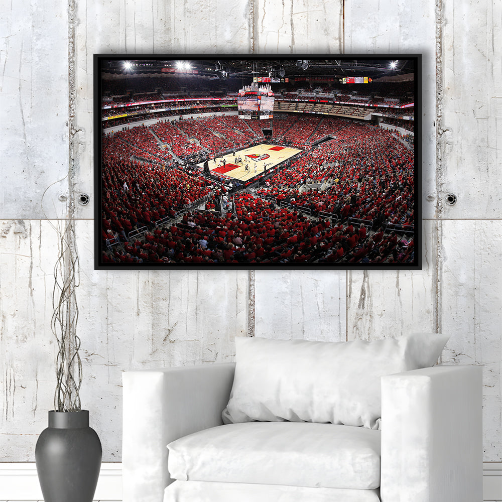 Kfc Yum Center Louisville, Stadium Canvas, Sport Art, Framed Canvas Print Wall Art, Floating Frame