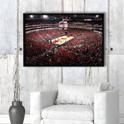 Kfc Yum Center Louisville, Stadium Canvas, Sport Art, Framed Canvas Print Wall Art, Floating Frame