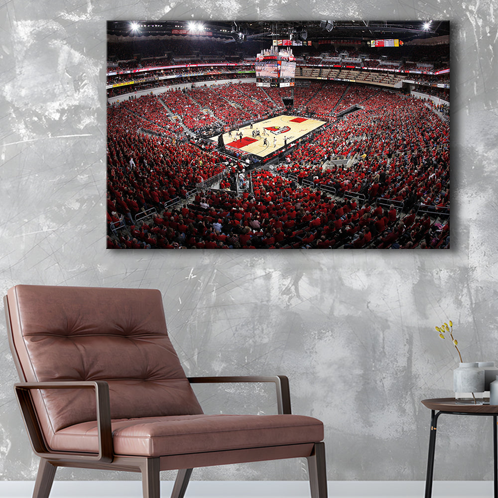 Kfc Yum Center Louisville, Stadium Canvas, Sport Art, Gift for him, Man Cave Decor, Art Print, Canvas Print Wall Art