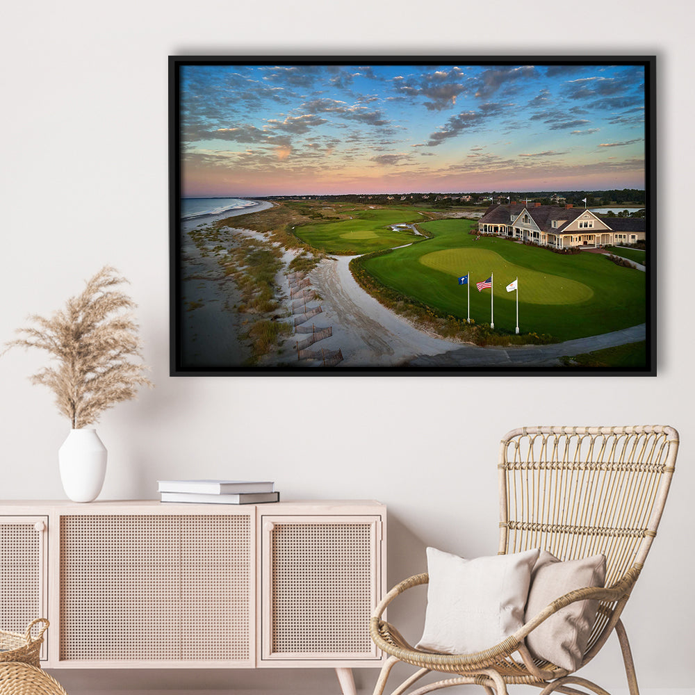 Kiawah Island Golf Resort Ocean Course, Kiawah Island, South Carolina, Floating Framed Canvas Print Wall Art