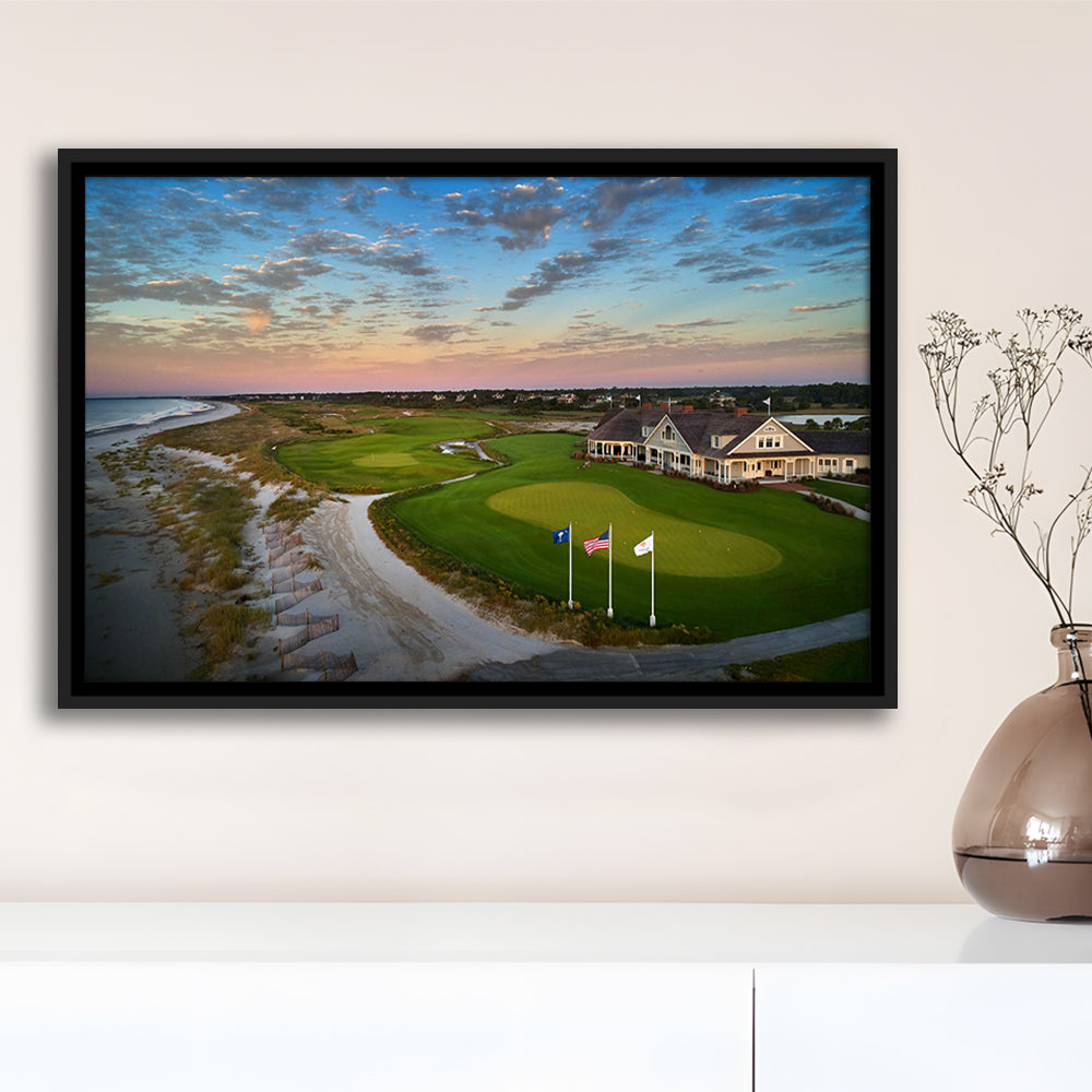 Kiawah Island Golf Resort Ocean Course, Kiawah Island, South Carolina, Floating Framed Canvas Print Wall Art
