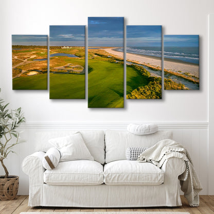 Kiawah Island Golf Resort Ocean Course, Kiawah Island, South Carolina 1, 5 Pieces Mixed Canvas Print Wall Art