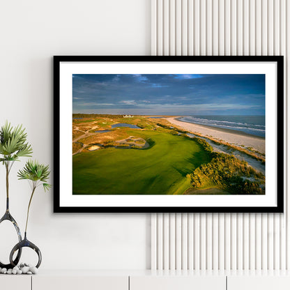 Kiawah Island Golf Resort Ocean Course, Kiawah Island, South Carolina 1, Goft Art Print, Framed Art Print White Border