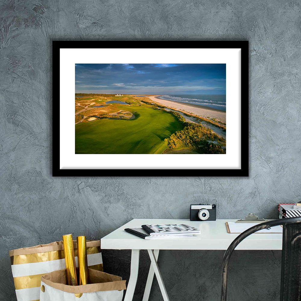 Kiawah Island Golf Resort Ocean Course, Kiawah Island, South Carolina 1, Goft Art Print, Framed Art Print White Border
