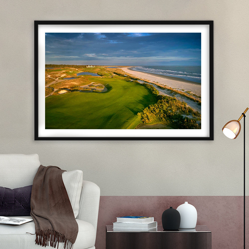 Kiawah Island Golf Resort Ocean Course, Kiawah Island, South Carolina 1, Goft Art Print, Framed Art Print White Border