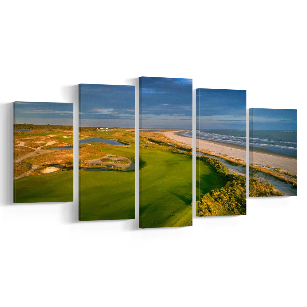 Kiawah Island Golf Resort Ocean Course, Kiawah Island, South Carolina 1, 5 Pieces Mixed Canvas Print Wall Art