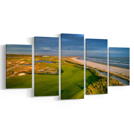 Kiawah Island Golf Resort Ocean Course, Kiawah Island, South Carolina 1, 5 Pieces Mixed Canvas Print Wall Art