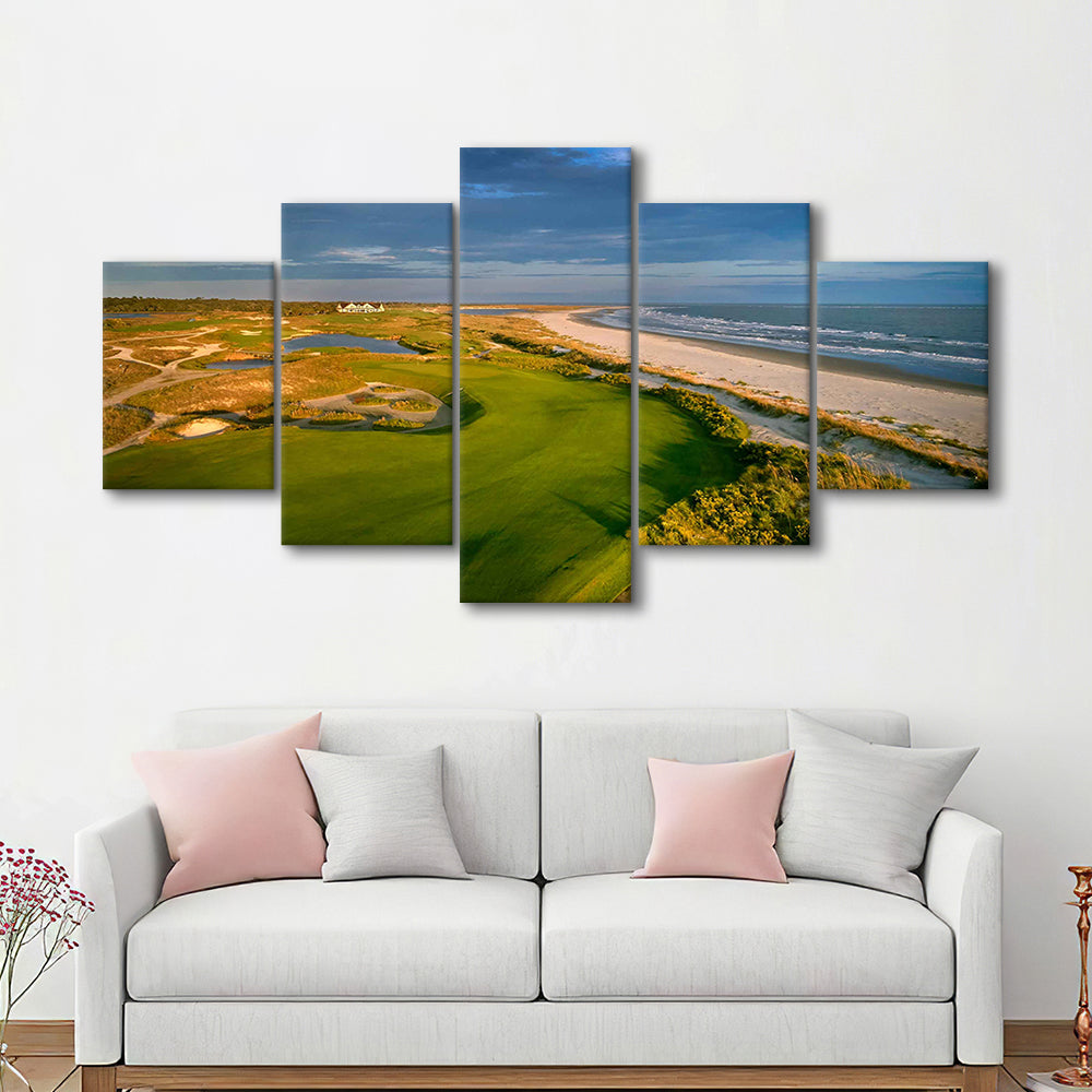 Kiawah Island Golf Resort Ocean Course, Kiawah Island, South Carolina 1, 5 Pieces Mixed Canvas Print Wall Art