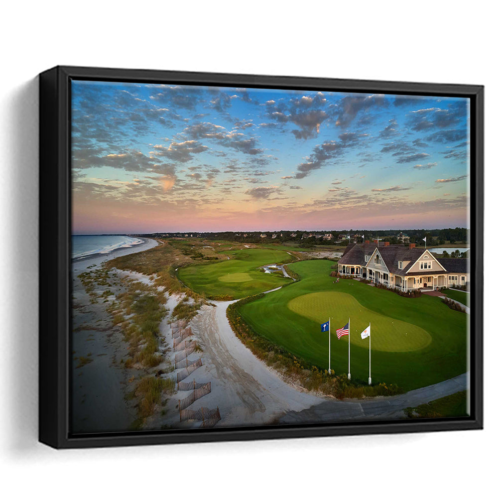 Kiawah Island Golf Resort Ocean Course, Kiawah Island, South Carolina, Floating Framed Canvas Print Wall Art