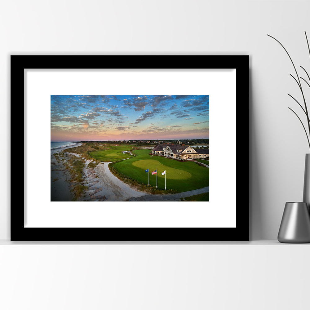 Kiawah Island Golf Resort Ocean Course, Kiawah Island, South Carolina, Goft Art Print, Framed Art Print White Border