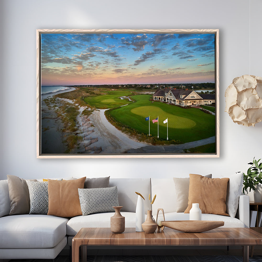 Kiawah Island Golf Resort Ocean Course, Kiawah Island, South Carolina, Floating Framed Canvas Print Wall Art