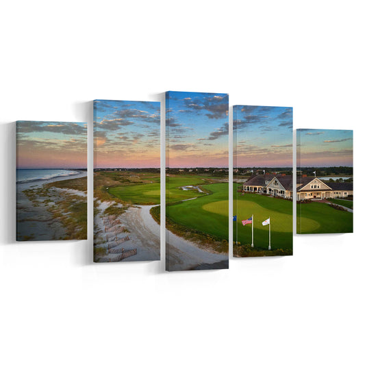 Kiawah Island Golf Resort Ocean Course, Kiawah Island, South Carolina, 5 Pieces Mixed Canvas Print Wall Art