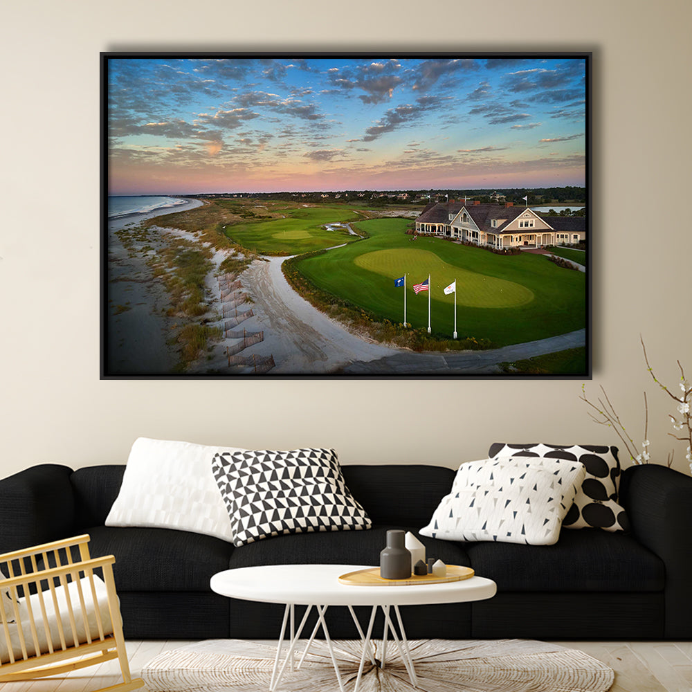 Kiawah Island Golf Resort Ocean Course, Kiawah Island, South Carolina, Floating Framed Canvas Print Wall Art