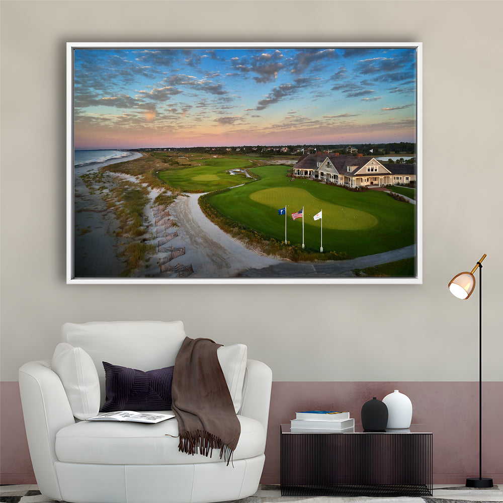 Kiawah Island Golf Resort Ocean Course, Kiawah Island, South Carolina, Floating Framed Canvas Print Wall Art