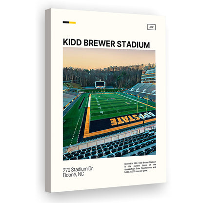 Kidd Brewer Stadium Print, Appalachian State Mountaineers Stadium Canvas Art, Fan Gifts, Sport Art, Canvas Print Wall Art