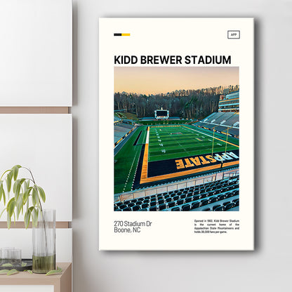 Kidd Brewer Stadium Print, Appalachian State Mountaineers Stadium Canvas Art, Fan Gifts, Sport Art, Canvas Print Wall Art