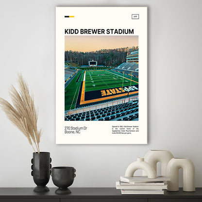 Kidd Brewer Stadium Print, Appalachian State Mountaineers Stadium Canvas Art, Fan Gifts, Sport Art, Canvas Print Wall Art