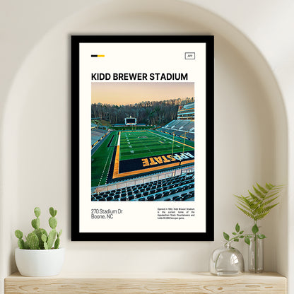 Kidd Brewer Stadium Print, Appalachian State Mountaineers Stadium Art, Gifts for him, Sport Art, Framed Art Print Wall Decor