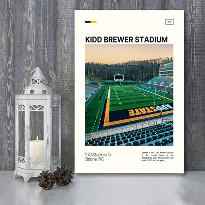 Kidd Brewer Stadium Print, Appalachian State Mountaineers Stadium Canvas Art, Fan Gifts, Sport Art, Canvas Print Wall Art