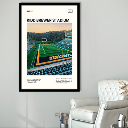 Kidd Brewer Stadium Print, Appalachian State Mountaineers Stadium Art, Gifts for him, Sport Art, Framed Art Print Wall Decor