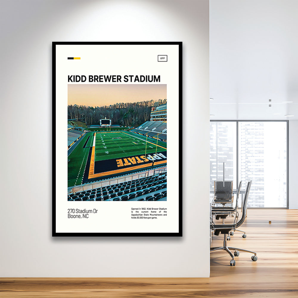 Kidd Brewer Stadium Print, Appalachian State Mountaineers Stadium Art, Gifts for him, Sport Art, Framed Art Print Wall Decor