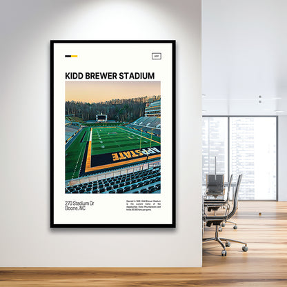 Kidd Brewer Stadium Print, Appalachian State Mountaineers Stadium Art, Gifts for him, Sport Art, Framed Art Print Wall Decor