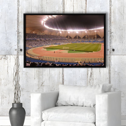 King Abdullah Sport City Stadium, Stadium Canvas, Sport Art, Framed Canvas Print Wall Art, Floating Frame