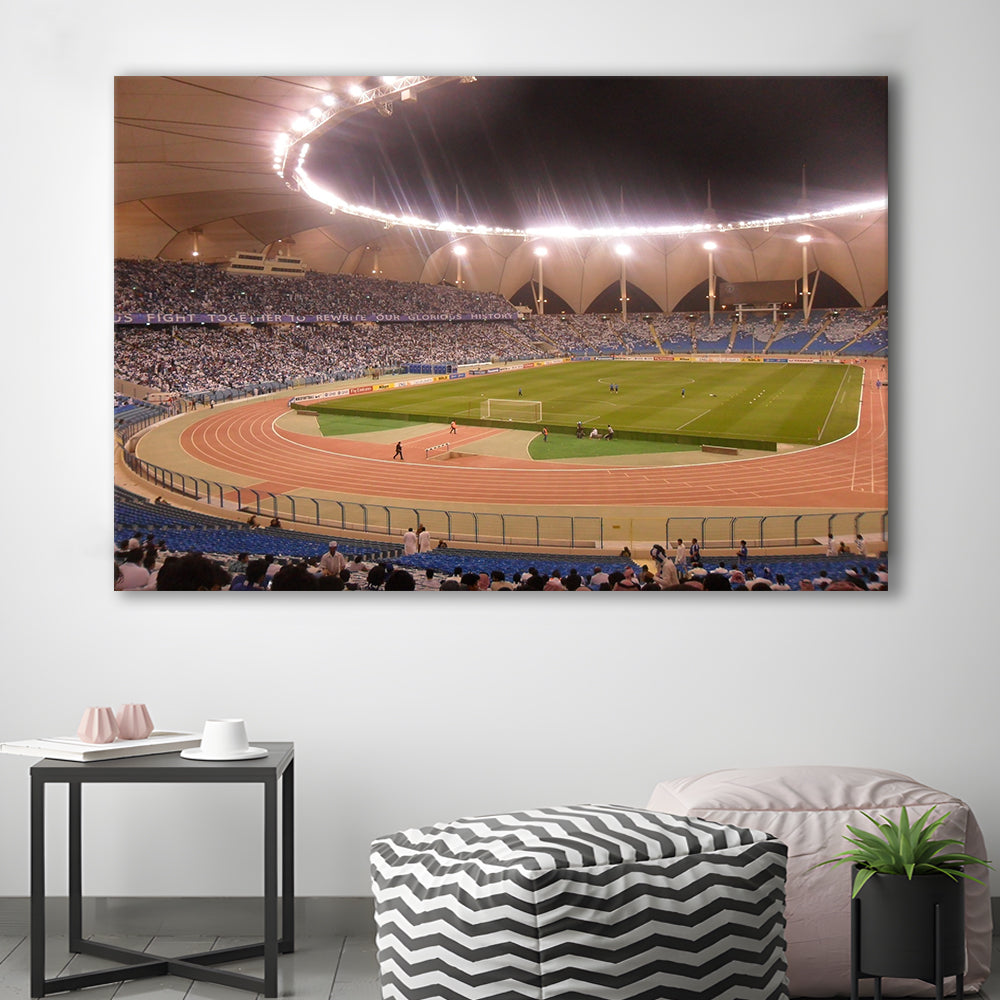 King Abdullah Sport City Stadium, Stadium Canvas, Sport Art, Gift for him, Man Cave Decor, Art Print, Canvas Print Wall Art