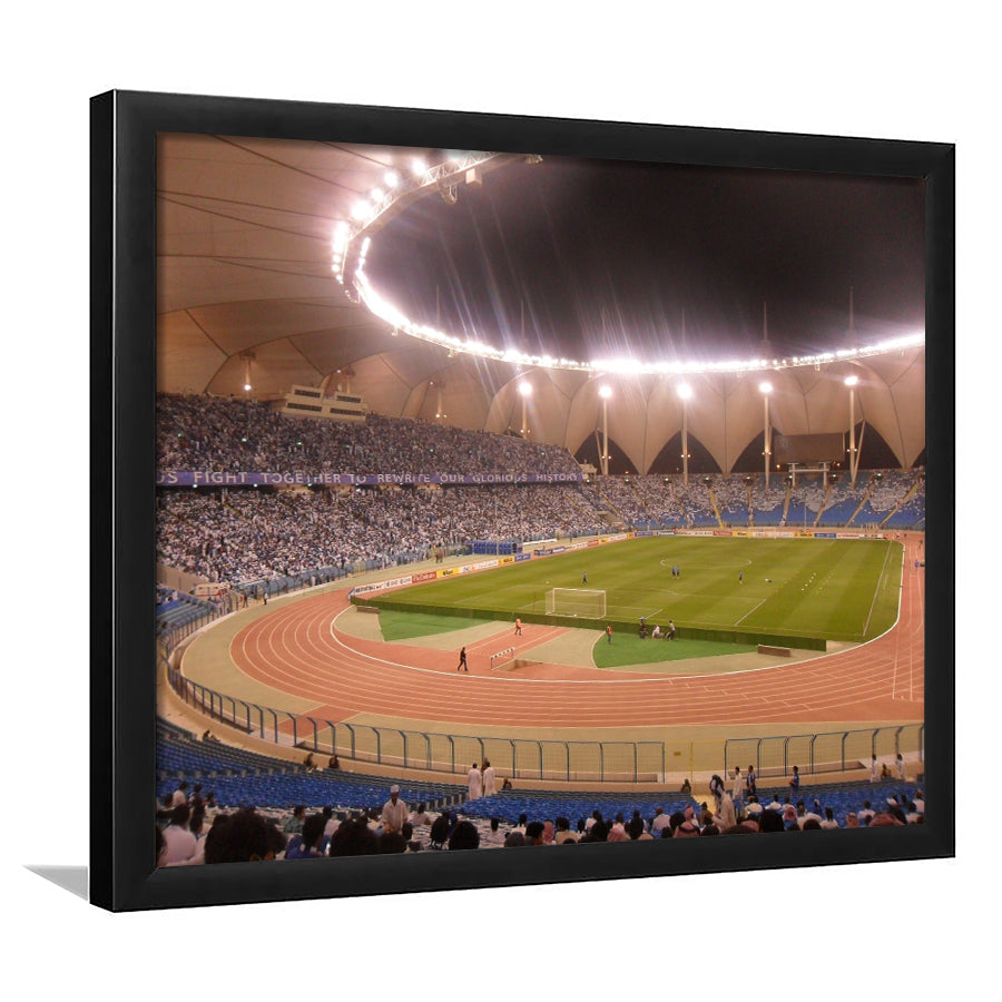 King Abdullah Sport City Stadium, Stadium Canvas, Sport Art, Gift for him, Framed Art Print Wall Decor, Picture Framed