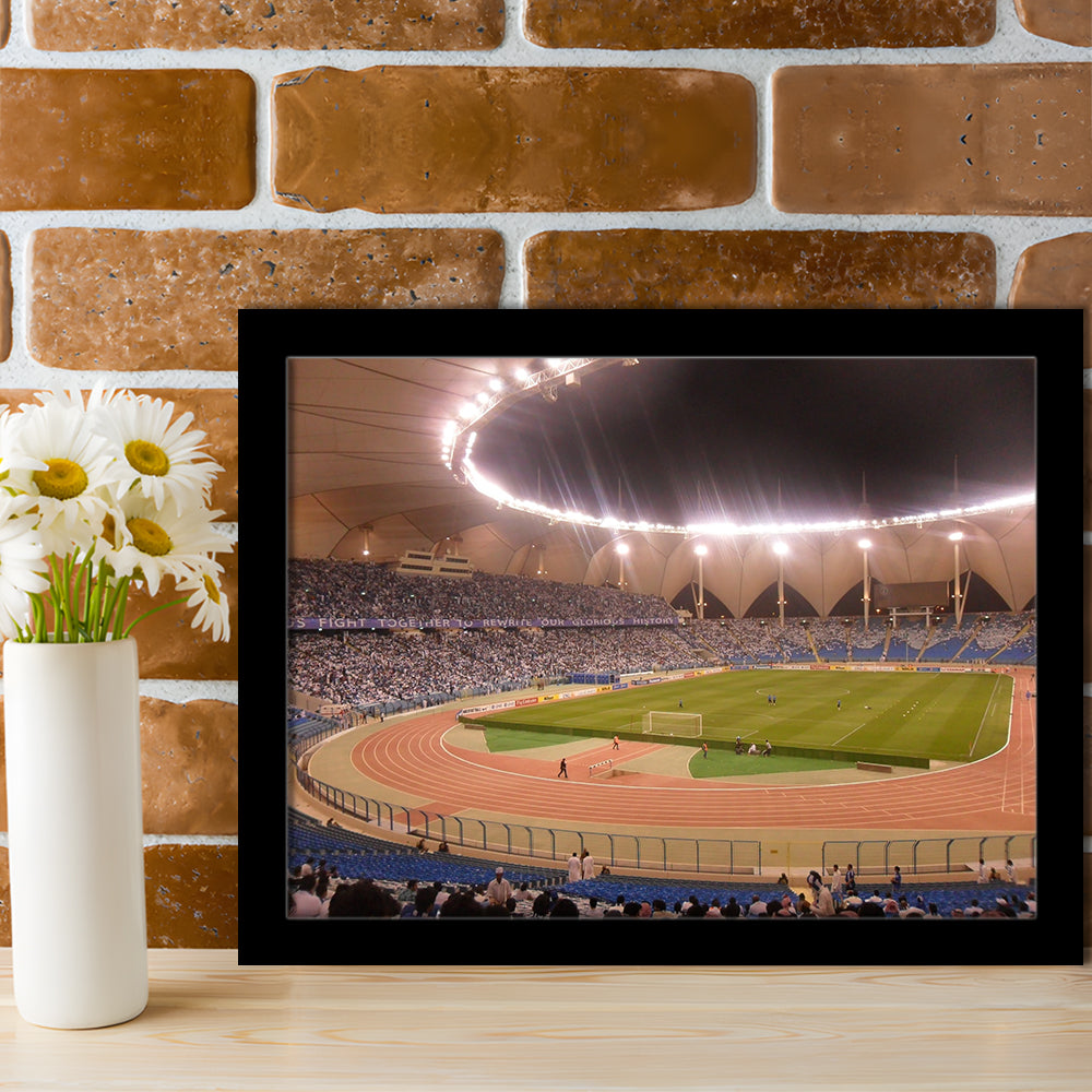 King Abdullah Sport City Stadium, Stadium Canvas, Sport Art, Gift for him, Framed Art Print Wall Decor, Picture Framed