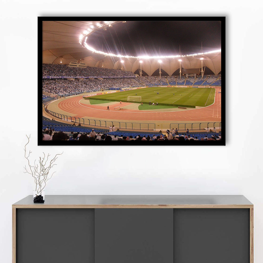 King Abdullah Sport City Stadium, Stadium Canvas, Sport Art, Gift for him, Framed Art Print Wall Decor, Picture Framed