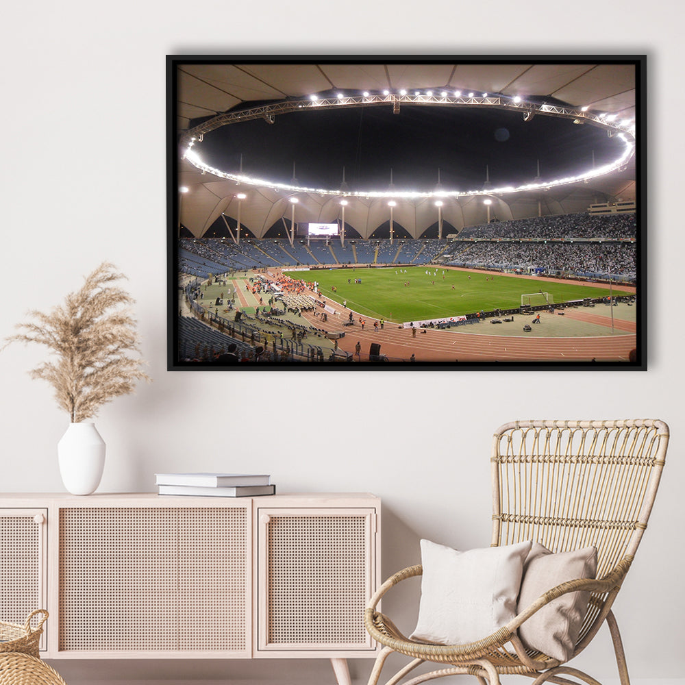 King Fahd International Stadium, Stadium Canvas, Sport Art, Framed Canvas Print Wall Art, Floating Frame