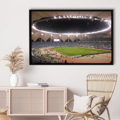 King Fahd International Stadium, Stadium Canvas, Sport Art, Framed Canvas Print Wall Art, Floating Frame